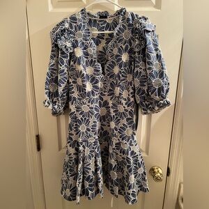 Sandro dress NWT blue floral